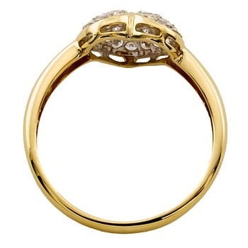 9ct gold Cubic Zirconia Cluster Ring size N